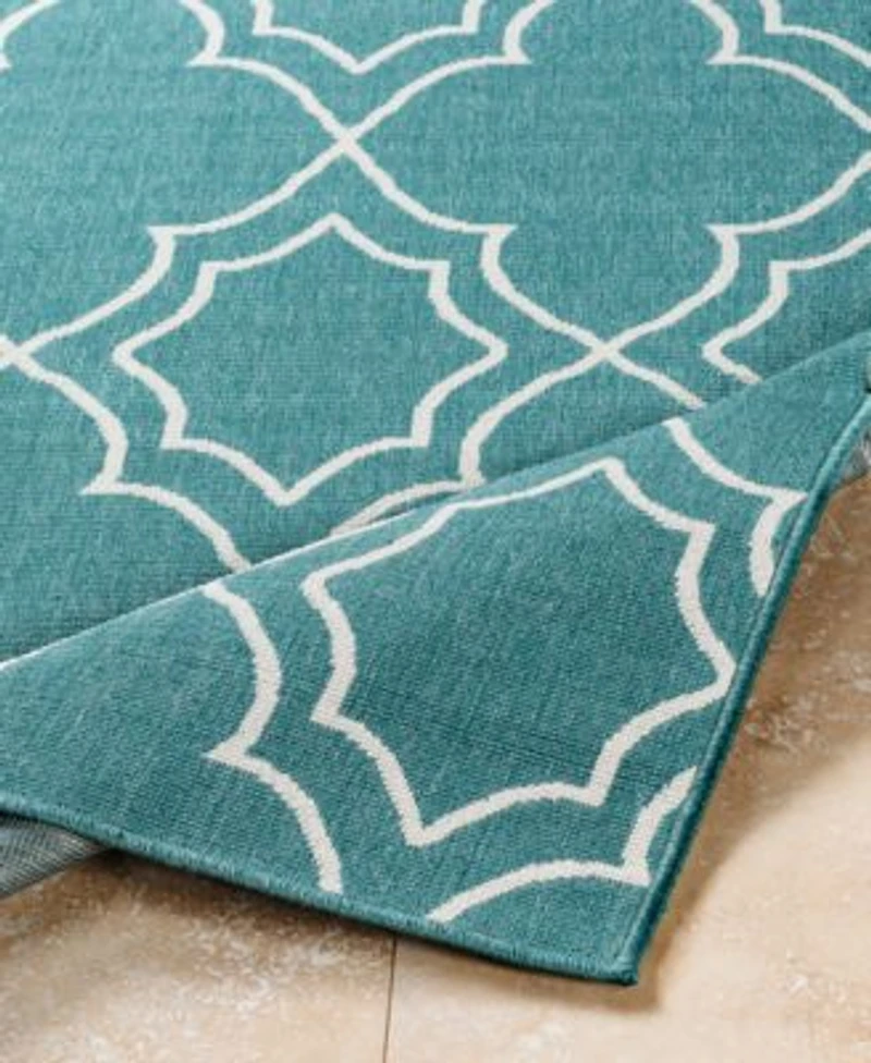 Livabliss Alfresco Alf 9653 Teal Area Rug Collection