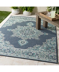Livabliss Alfresco Alf-9670 Charcoal 6' x 9' Area Rug, Indoor/Outdoor