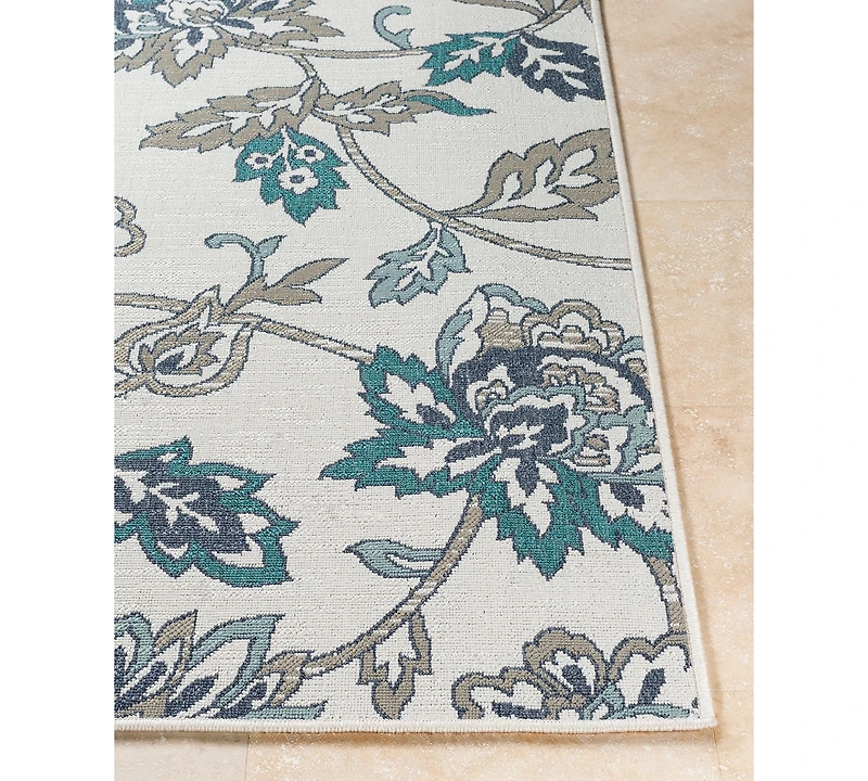 Livabliss Alfresco Alf-9674 Aqua 8'9" Round Area Rug, Indoor/Outdoor
