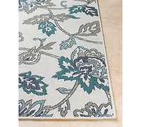 Livabliss Alfresco Alf-9674 Aqua 8'9" Round Area Rug, Indoor/Outdoor