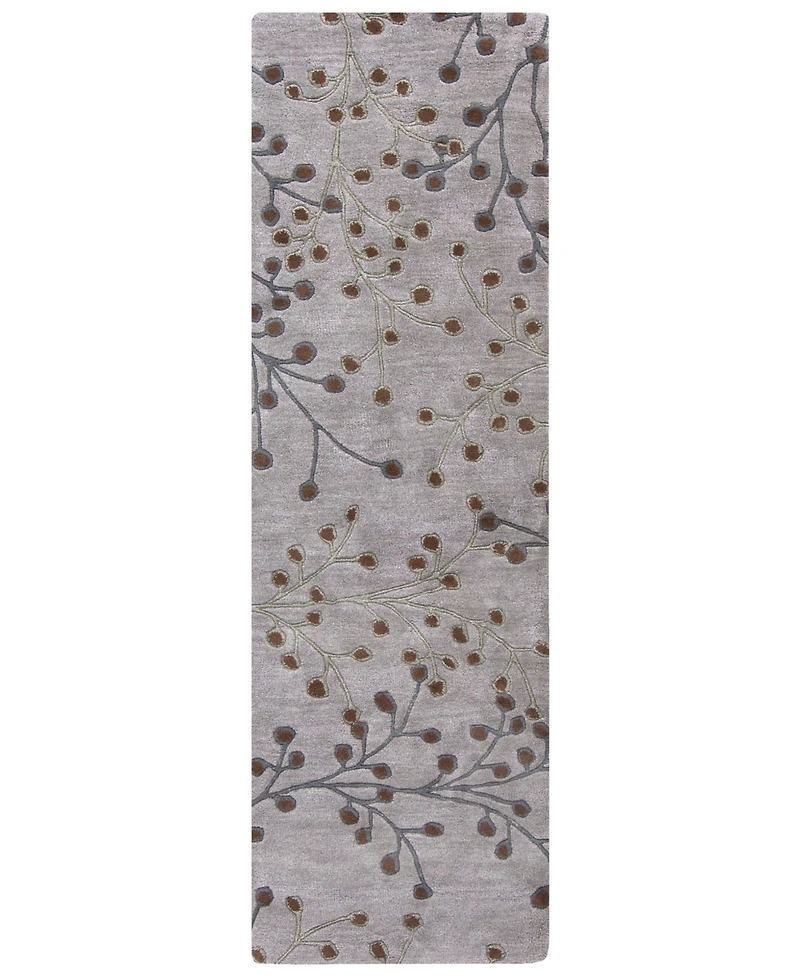 Livabliss Athena Ath-5055 Medium Gray 2'6" x 8' Runner Area Rug