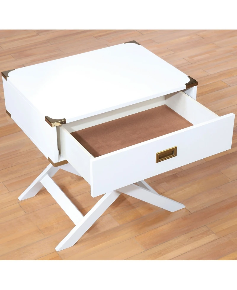 Furniture of America Nenol X-Shape Legs Side Table