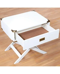 Furniture of America Nenol X-Shape Legs Side Table