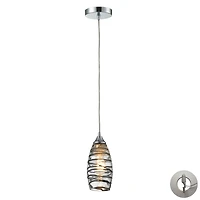Twister 1 Light Pendant in Polished Chrome