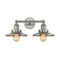 English Pub 2 Light Vanity in Satin Nickel