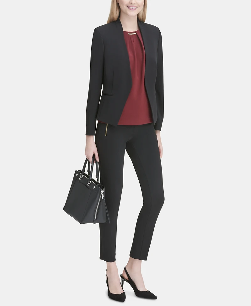 Calvin Klein Petite Asymmetrical Open-Front Blazer