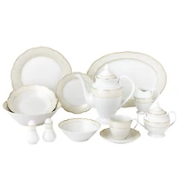 Lorren Home Trends Tova 57-pc Dinnerware Set, Service for 8