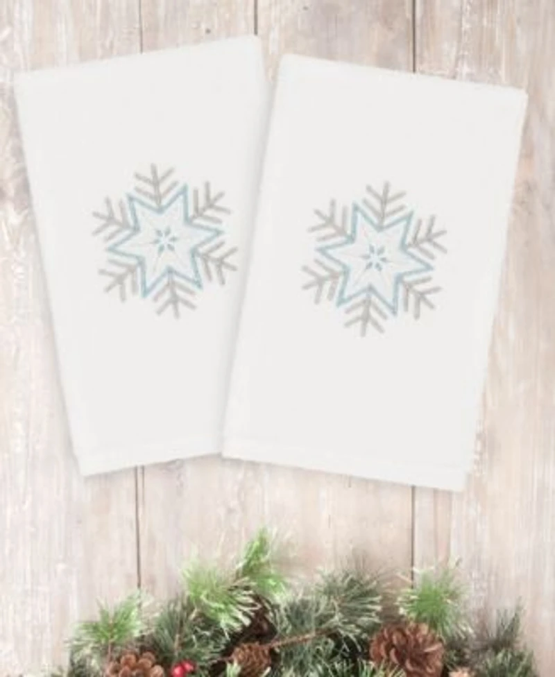 Linum Home Christmas Crystal 100 Turkish Cotton Hand Towel