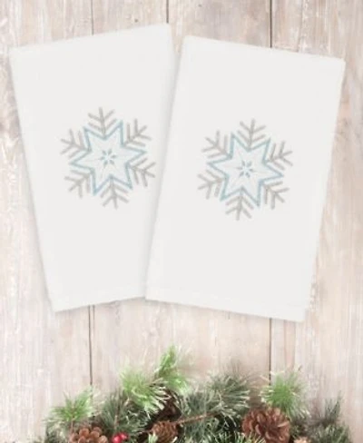 Linum Home Christmas Crystal 100 Turkish Cotton Hand Towel