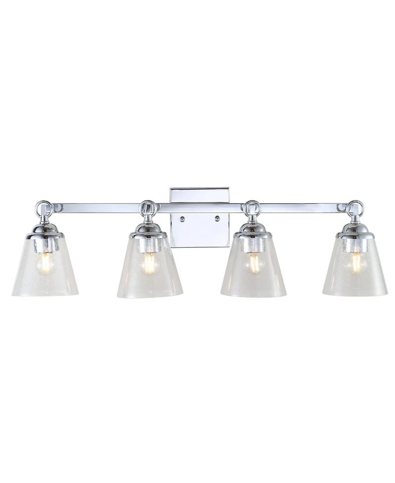 Jonathan Y Marion 4-Light Hurricane Metal, Glass Vanity Light