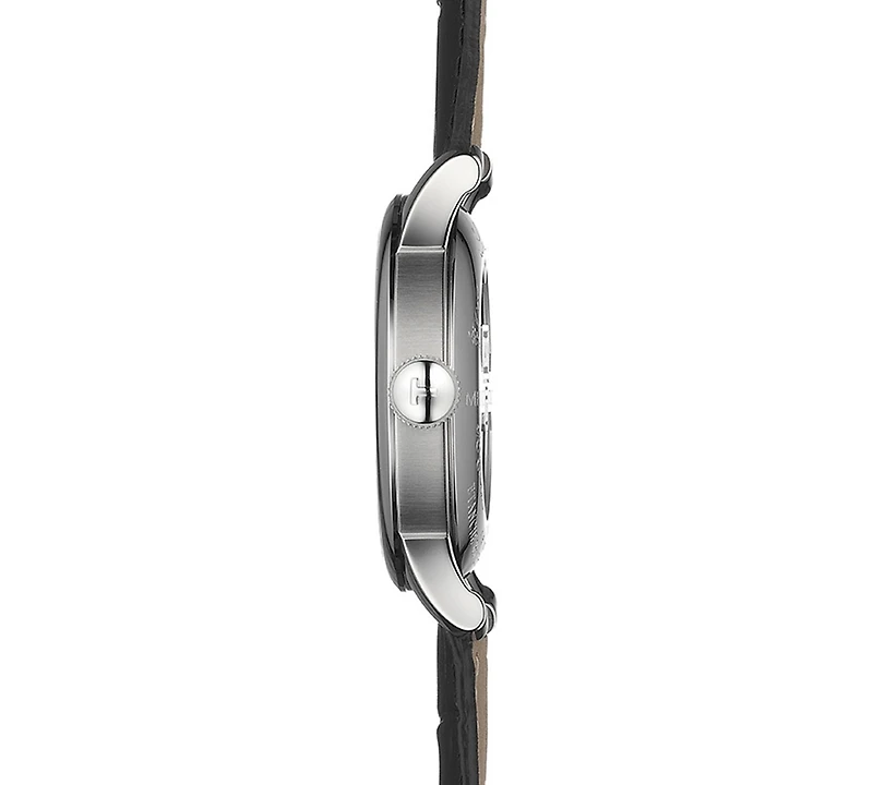 Tissot Men's Swiss Automatic T-Classic Le Locle Powermatic 80 Black Leather Strap Watch 39.3mm