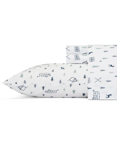 Eddie Bauer Printed 100% Cotton Percale 3-Pc. Sheet Set, Twin