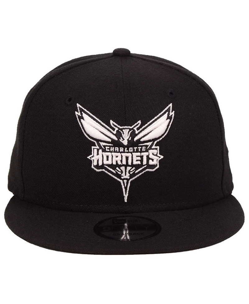 New Era Charlotte Hornets Black White 9FIFTY Snapback Cap