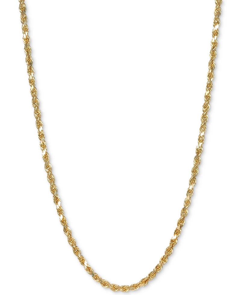Italian Gold Forza Rope Chain 20" Necklace (2-1/2mm) in 14k Gold
