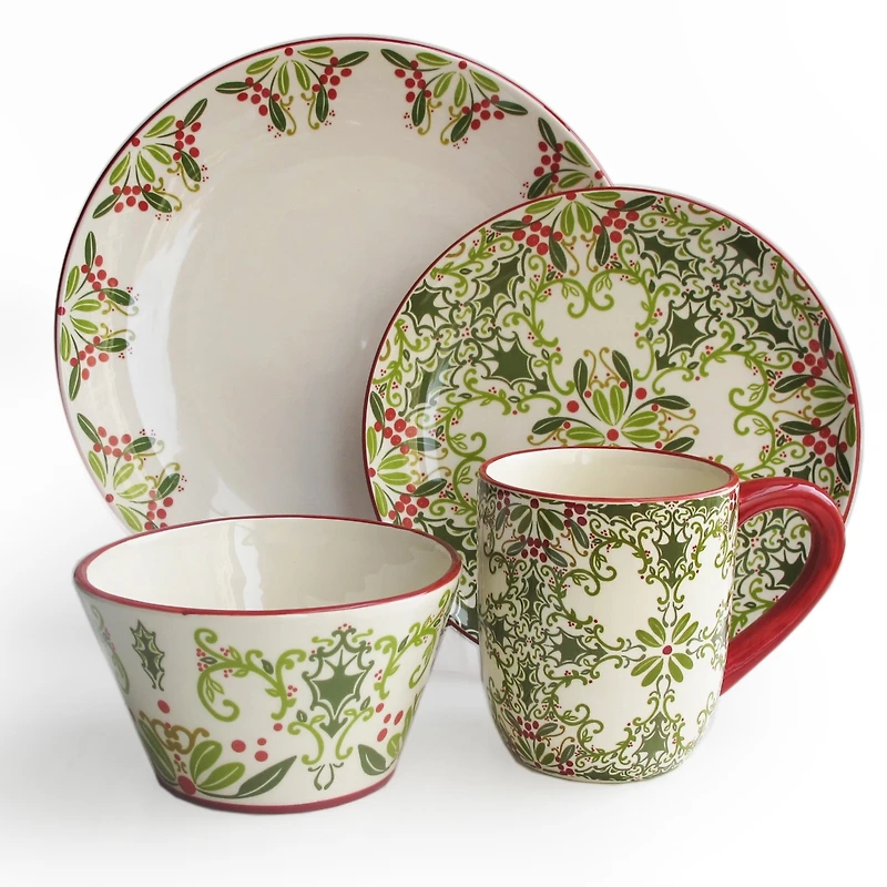 American Atelier Bargello 16 Piece Dinner Set