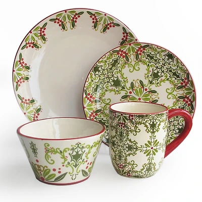 American Atelier Bargello 16 Piece Dinner Set