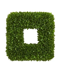 Nearly Natural 17" Tea Leaf Square Wreath