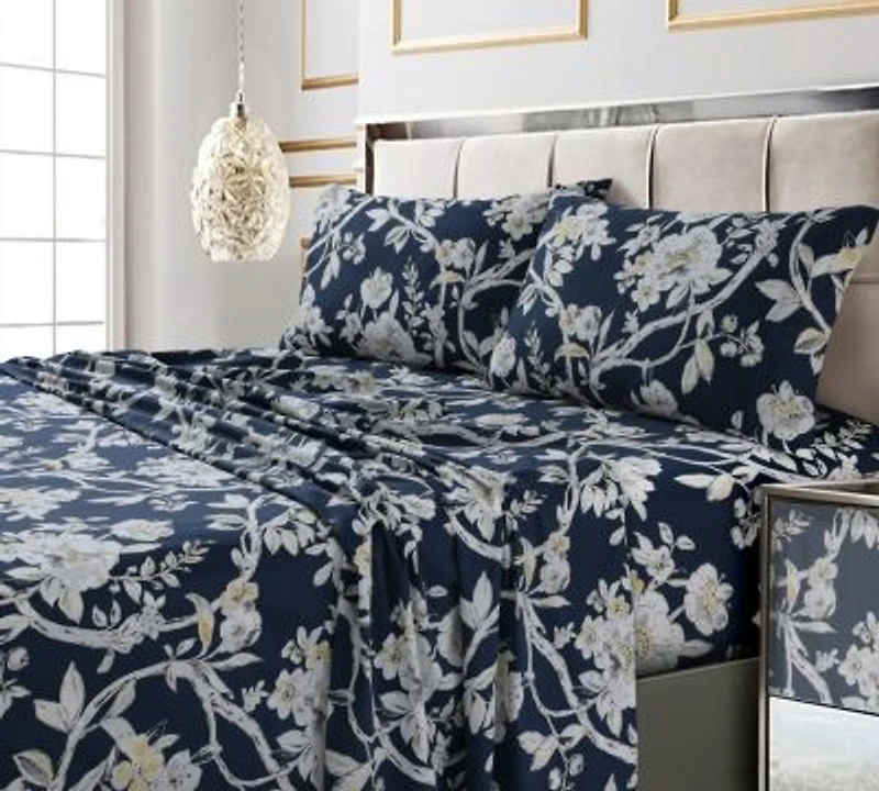 Tribeca Living Colmar Printed 300 Thread Count Cotton Sateen Extra Deep Pocket Sheet Sets