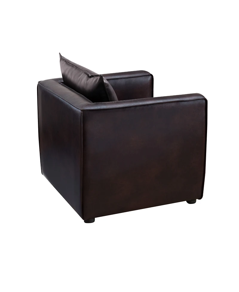 Furniture of America Charlie Modern Vinyl Accent Chair