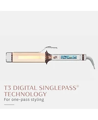 T3 BodyWaver 1.75" Professional Ceramic Styling Iron for Waves and Volume (White & Rose Gold)