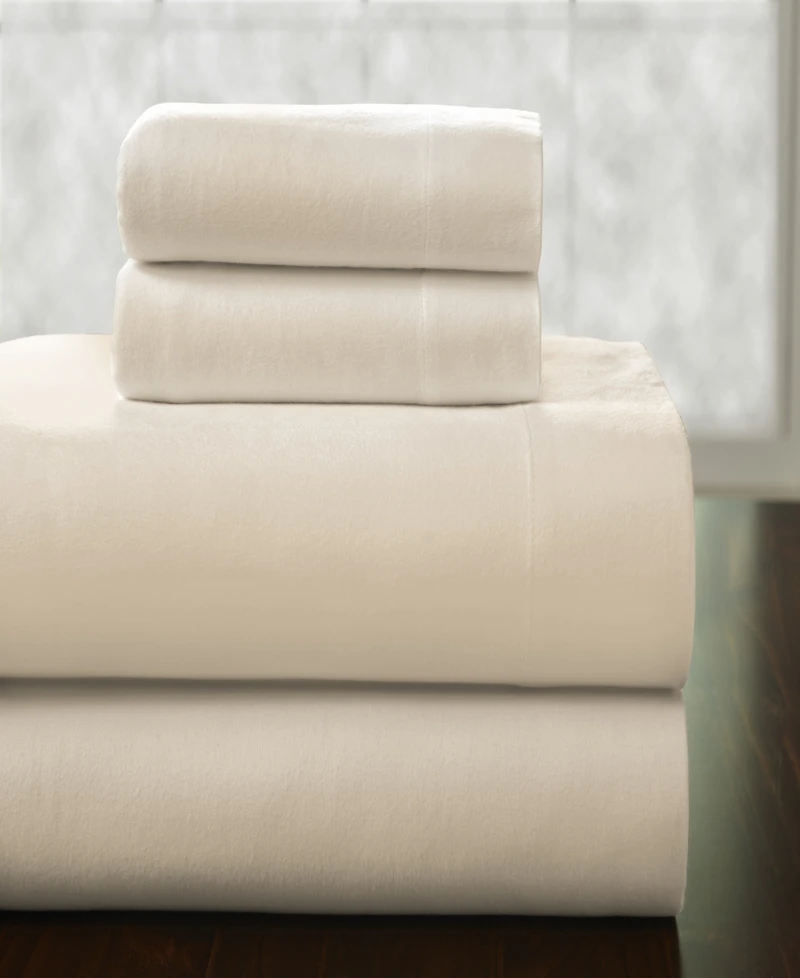 Pointehaven Heavy Weight Cotton Flannel Sheet Set