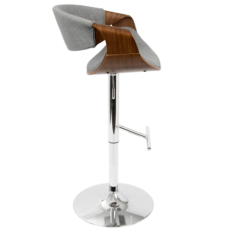 Lumisource Curvo Adjustable Barstool with Swivel