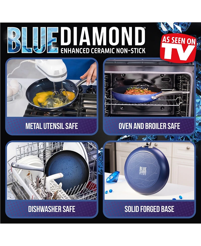 Blue Diamond Diamond-Infused Ceramic NonStick Covered 5-Qt. Saute Pan
