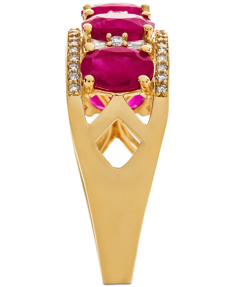 Sapphire (2-7/8 ct. t.w.) & Diamond (1/3 Ring 14k White Gold (Also Emerald, Tanzanite and Ruby)