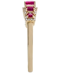 Sapphire (3/4 ct. t.w.) & Diamond (1/6 Ring 14k Gold (Also Available Ruby Emerald)