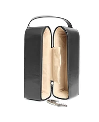 Royce New York Suede Lined Double Wine Carrying Case