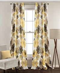 Leah Floral 52" x 120" Curtain Set
