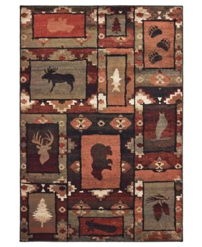 Oriental Weavers Woodlands 9601d Brown Rust Rug
