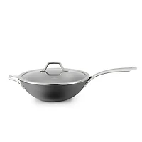 Calphalon Signature Nonstick 12" Flat-Bottom Wok with Cover