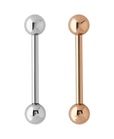 Bodifine Stainless Steel Set of 2 Colors Tongue Bars