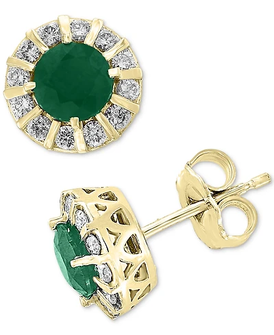 Effy Tanzanite (7/8 ct. t.w.) & Diamond (1/3 ct. t.w.) Stud Earrings in 14k Gold (Also available in Ruby & Emerald)