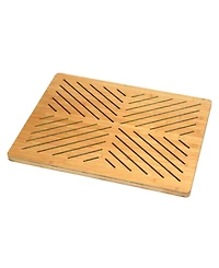Oceanstar Bamboo Floor and Bath Mat with Non-Slip Rubber Feet