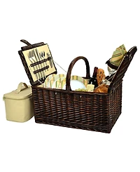Picnic at Ascot Buckingham Willow Basket with Service for 4