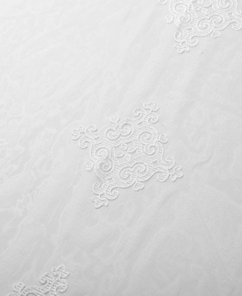 Superior Lightweight Damask Sheer Curtain Panels, Set of 2, 52" x 96"