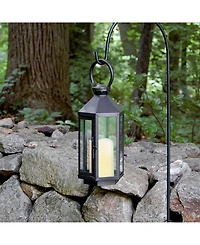 Lumabase Warm Black Hexagon Metal Lantern with Led Candle