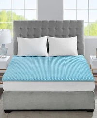 Madison Park 1.5 Gel Memory Foam Reversible Cooling Mattress Topper