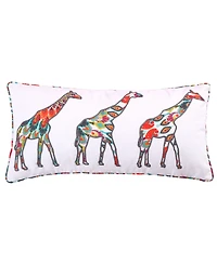 Levtex Mirage Giraffes Applique Decorative Pillow, 12" x 24"