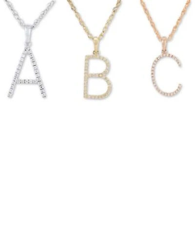 Diamond 1 10 Ct. T.W. Initial Pendant Necklace 16 2 Extender