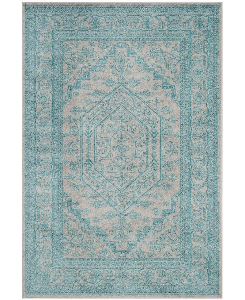 Safavieh Adirondack 108 Light Gray and Teal 5'1" x 7'6" Area Rug