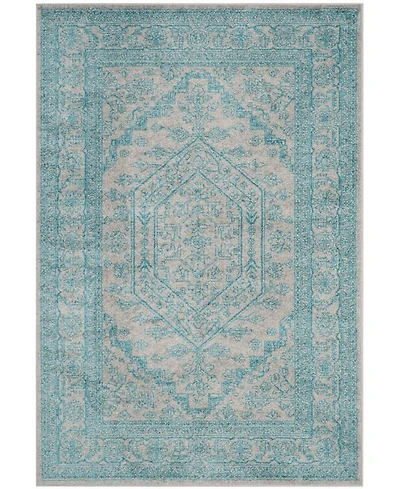 Safavieh Adirondack 108 Light Gray and Teal 5'1" x 7'6" Area Rug