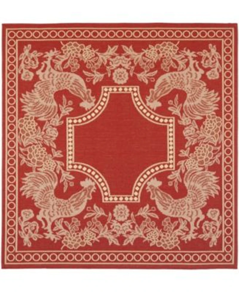 Safavieh Courtyard Red Natural Sisal Weave Area Rug Collection