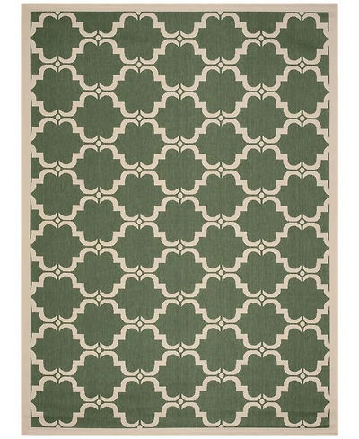Safavieh Courtyard CY6009 Dark Green and Beige 8' x 11' Outdoor Area Rug