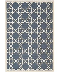 Safavieh Courtyard CY6032 Navy and Beige 5'3" x 7'7" Sisal Weave Outdoor Area Rug