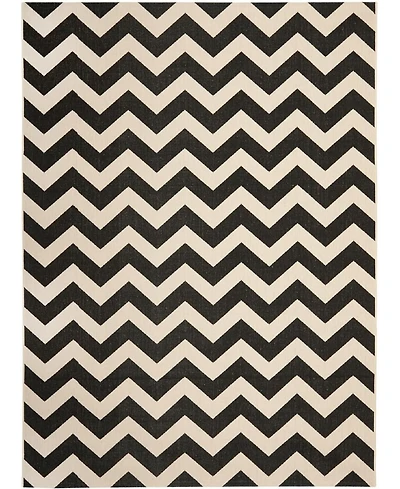 Safavieh Courtyard CY6244 Black and Beige 8' x 11' Sisal Weave Outdoor Area Rug