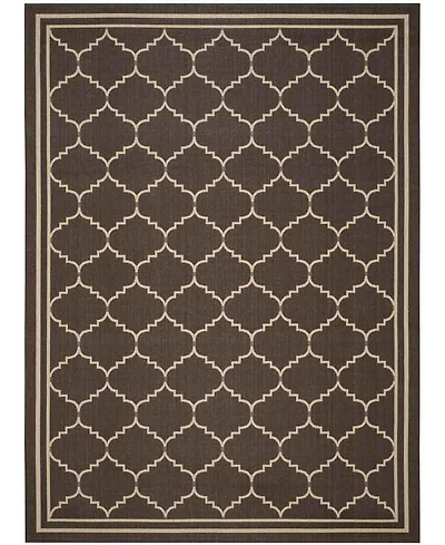 Safavieh Courtyard CY6889 Chocolate and Cream 8' x 11' Sisal Weave Outdoor Area Rug