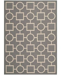 Safavieh Courtyard CY6925 Anthracite and Beige 5'3" x 7'7" Sisal Weave Outdoor Area Rug